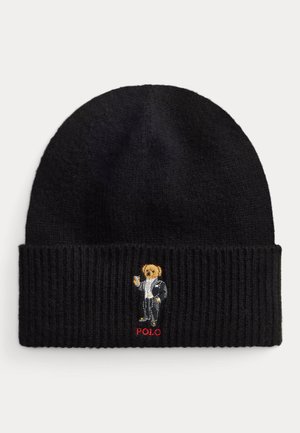 Polo Ralph Lauren, MARTINI BEAR WOOL-CASHMERE BEANIE UNISEX - Плетена шапка - black