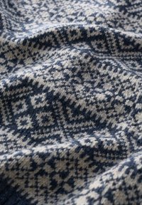Seasalt Cornwall DAWSON PICK FAIRISLE - Kardigan - navy falling flake maritime aran