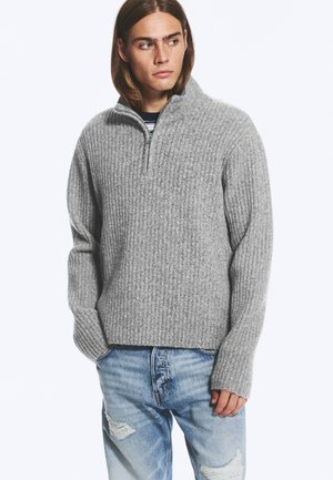 Weekday, DAVOS HALF-ZIP - Пуловер - grey melange