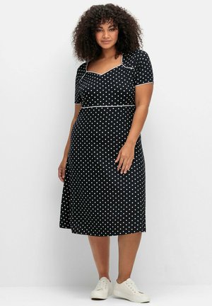 Sheego Jersey dress - schwarz gemustert