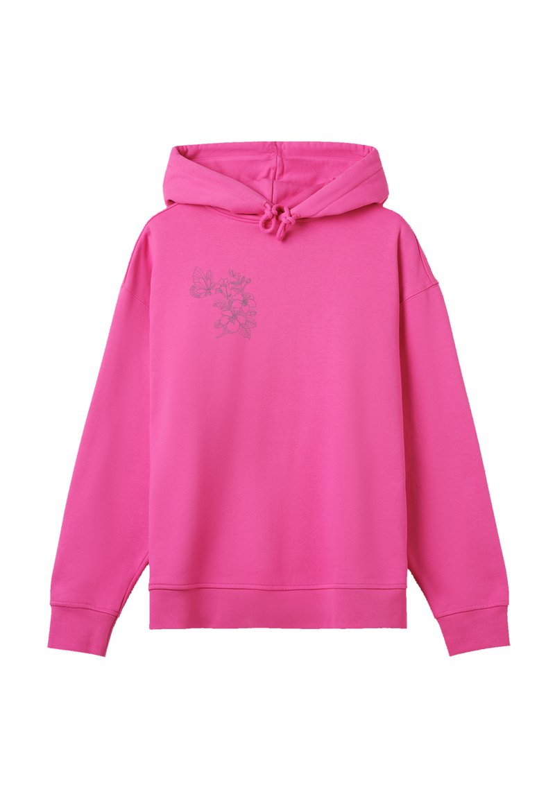 F4NT4STIC SCHMETTERLING BLUMEN BESTICKT Hoodie hyper pink/pink