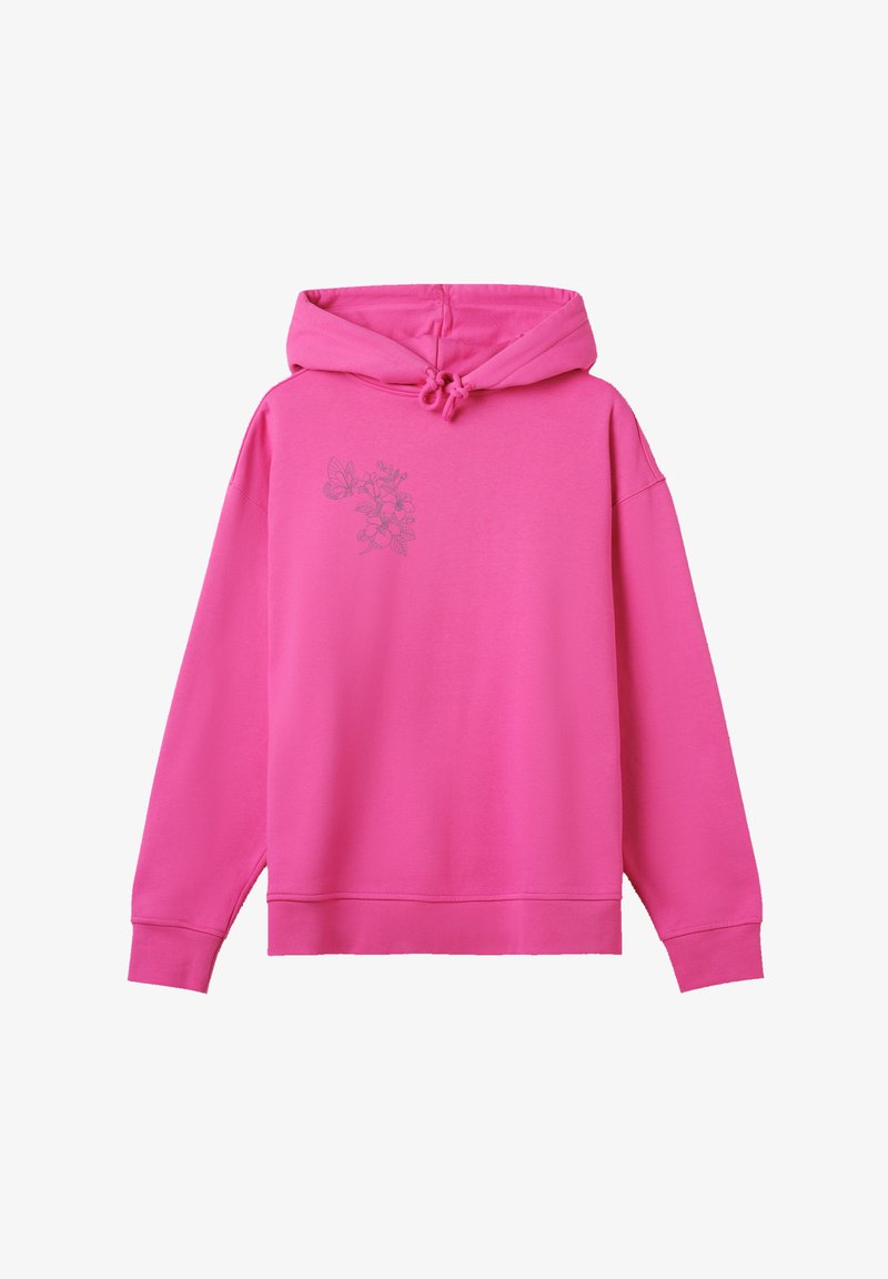 F4NT4STIC SCHMETTERLING BLUMEN BESTICKT Hoodie hyper pink/pink
