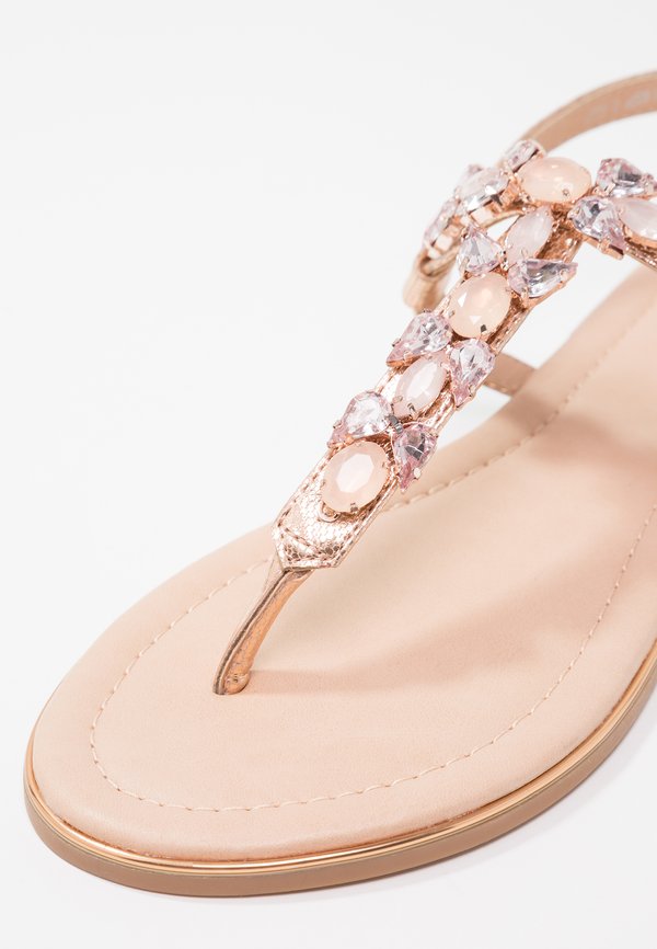 T-bar sandals - rose gold3