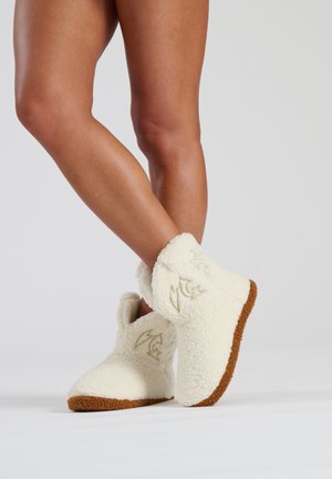 BORG COWBOY BOOTIE - Hausschuh - cream