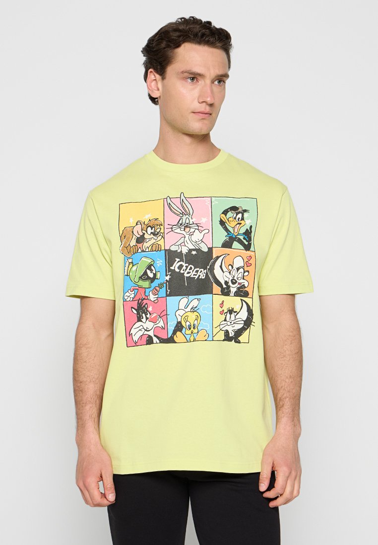 Iceberg T-shirt print lichtgeel
