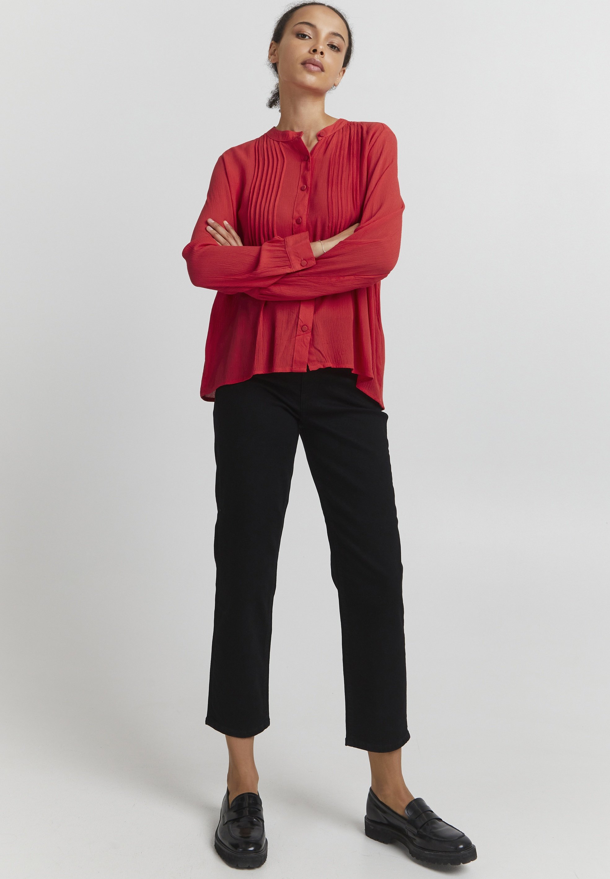 売れ筋商品|||イチ シャツ レディース トップス IHMARRAKECH - Button-down blouse - bittersweet ICHI IHMARRAKECH - Button-down blouse - bittersweet/red