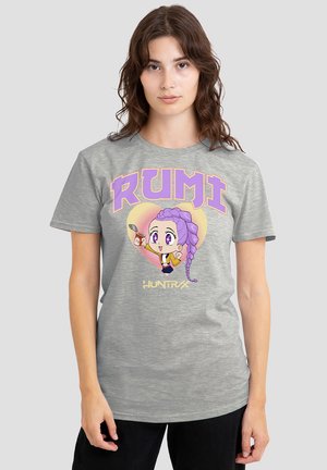 KPOP DEMON HUNTERS - HUNTRIX RUMI COLLEGIC - T-Shirt print - mottled grey
