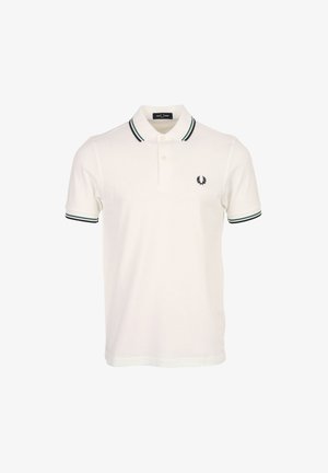 Fred Perry, TWIN TIPPED FRED PERRY SHIRT - Poloshirt - snow white sport green navy