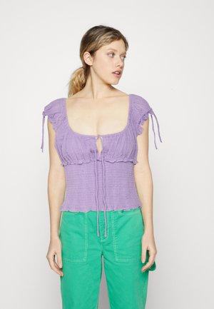 BDG Urban Outfitters NOVA ROUCHED BLOUSE
 - Μπλούζα - lilac