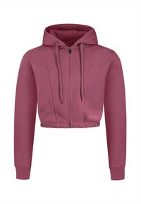 ELMA CROPPED ZIP HOODIE - Sweatjacke - dunkel rose