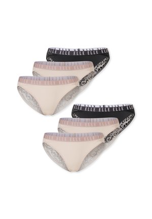 6-PACK - Trusser - black beige beige