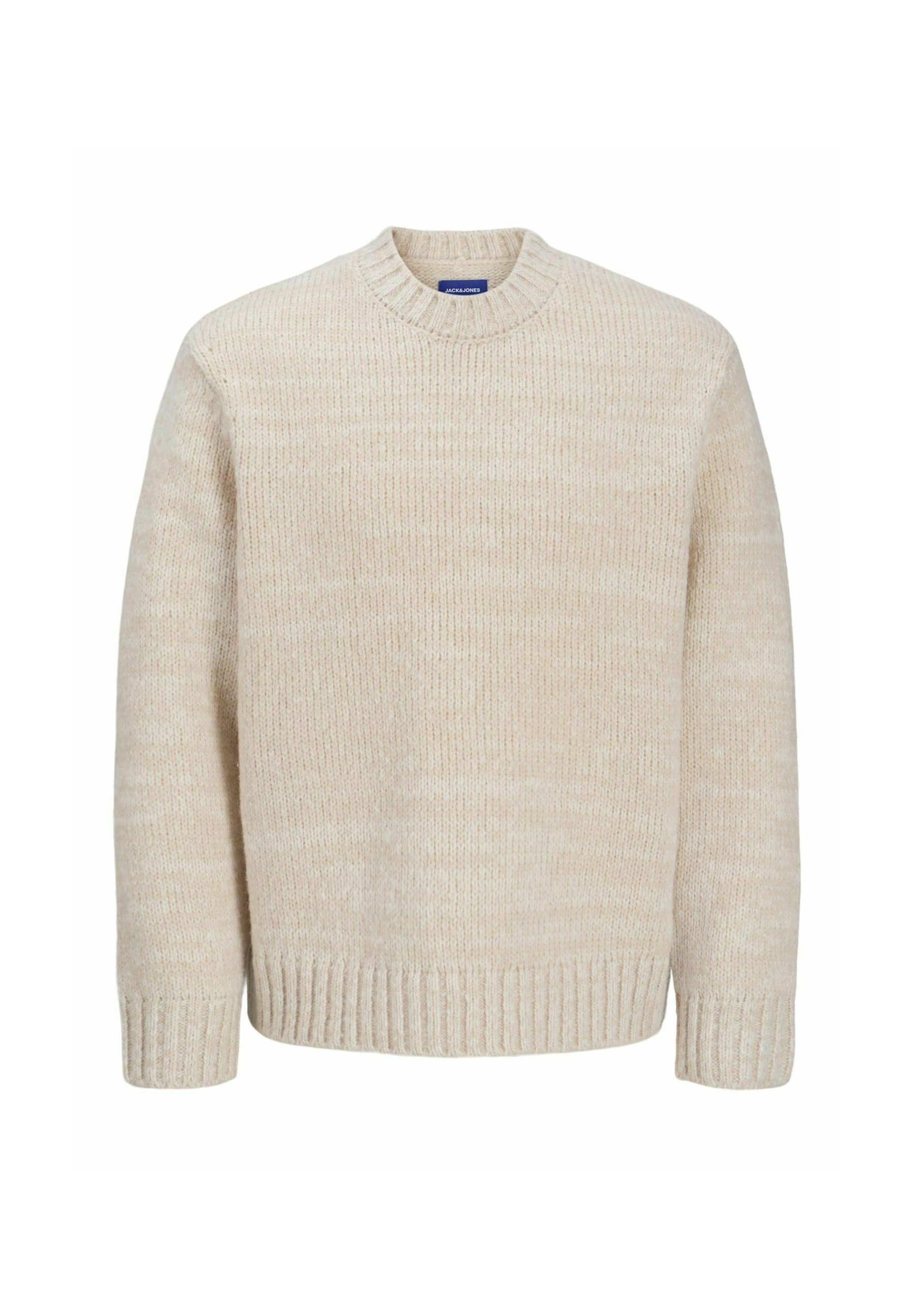 stone  knit jumper サイズL Ribbed Knit Crew Neck Jumper in Bone | Hallensteins NZ