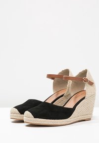 Pier One Sandali con plateau - black