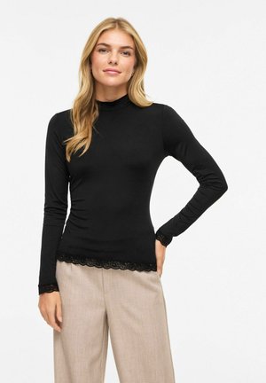 MIT VILEOA STEHKRAGEN - T-shirt à manches longues - black beauty