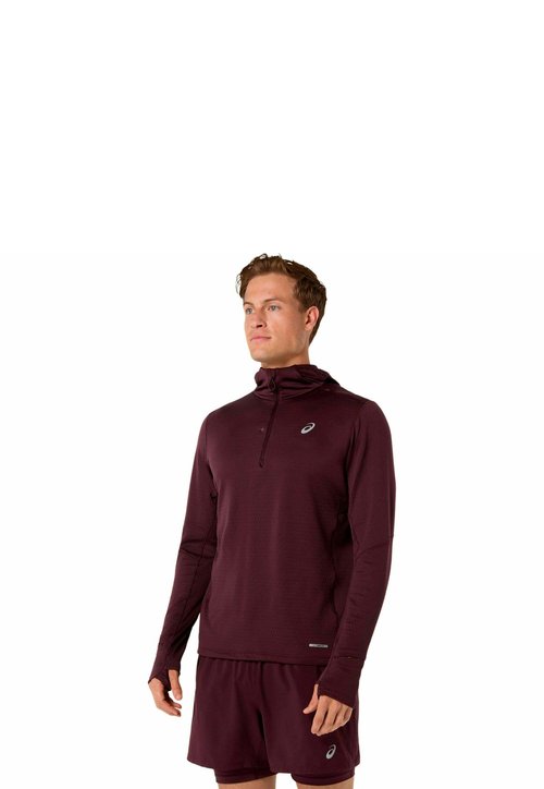 ASICS LAUFSHIRT ROAD WINTER HOODED - Hoodie - dark currant — foto 4