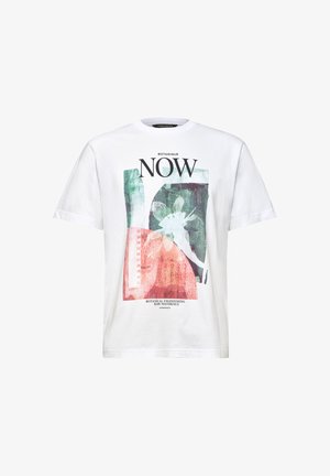 Street One MEN, T-SHIRT WITH CREW NECK AND FOTOPRINT - T-Shirt print - bright white