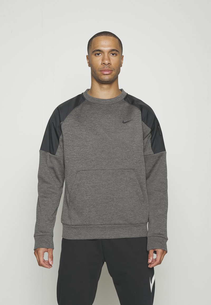 Nike Performance - THERMA NOVELTY CREW - Sweatshirt - charcoal heather/black, Förstora