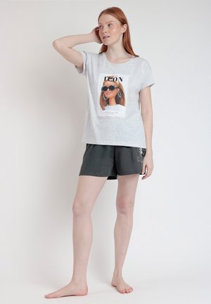 BARBIE MANGA CORTA FOREVER ICON SET - Conjunto de pijama - gris jaspe