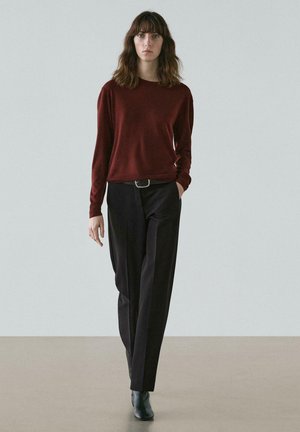 FINE CREW NECK - Strickpullover - bordeaux