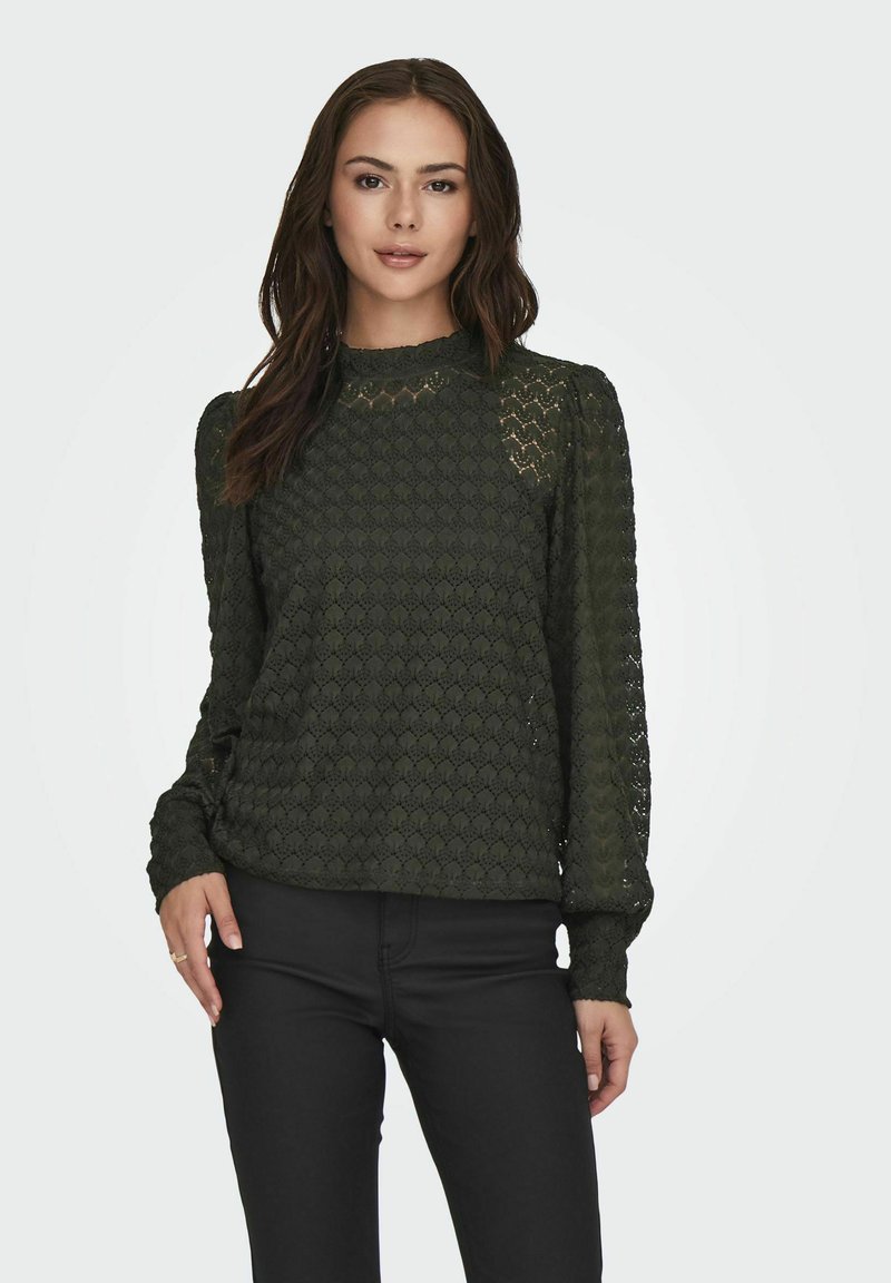 JDY VERZIERTES MIT LANGEN ÄRMELN - Blouse - peat