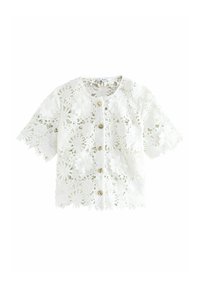 Next REGULAR FIT - FLORAL SHORT SLEEVE - Bl�ůza - white
