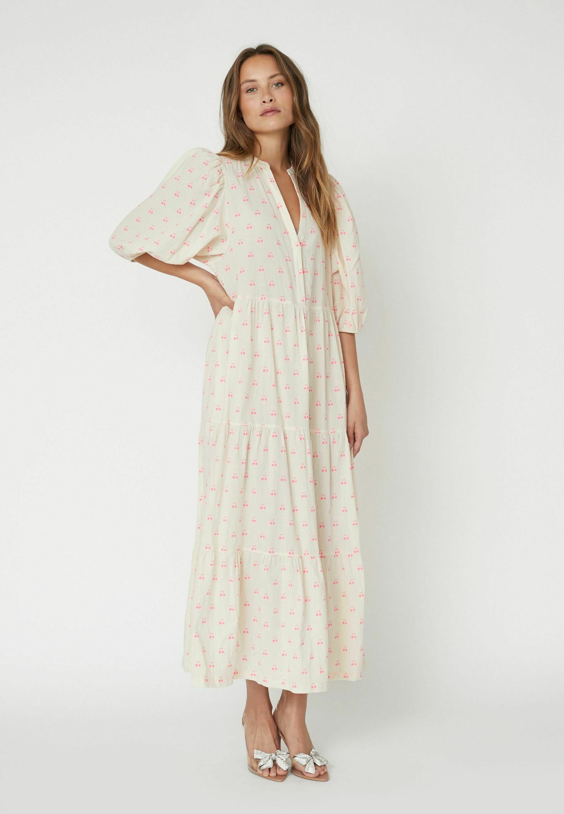 Co'couture CHERRYCC FLOOR Maxi-jurk neon pink/donkerroze