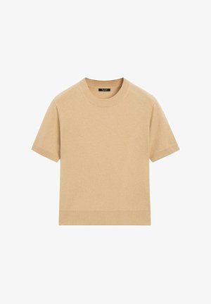 Massimo Dutti, T-shirt basic - camel