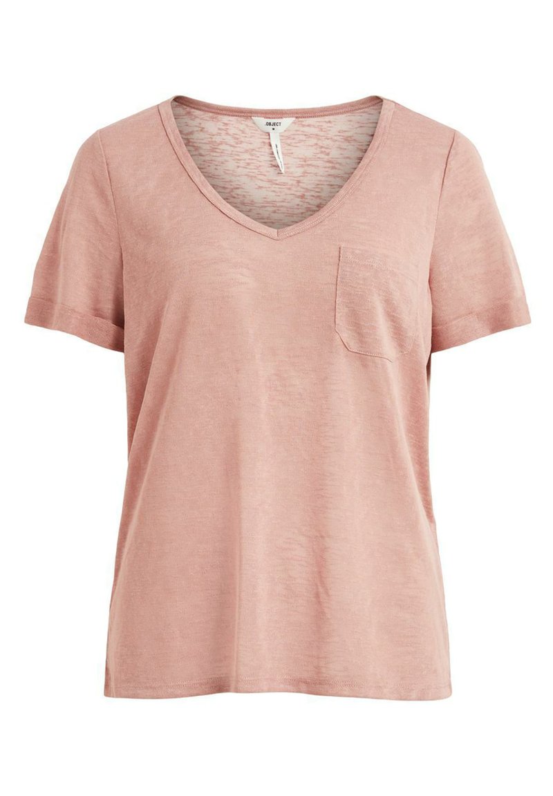 Object OBJTESSI V-NECK - T-shirt básica - ash rose
