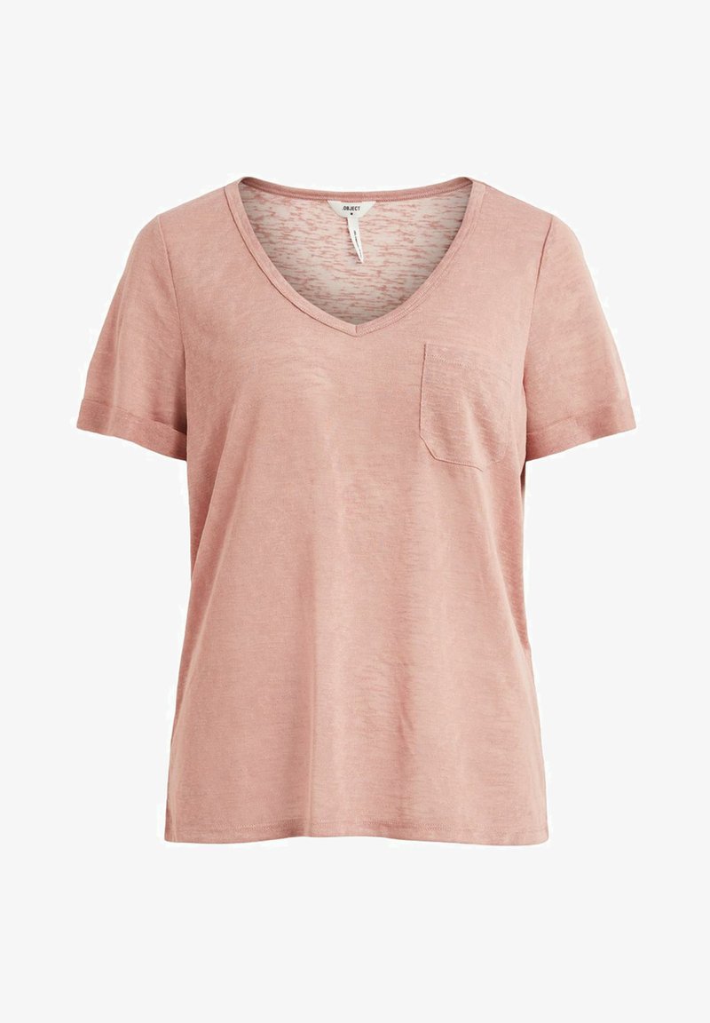 Object OBJTESSI V-NECK - T-shirt básica - ash rose