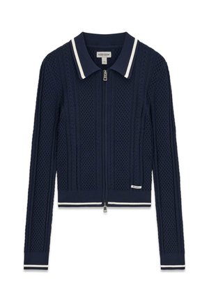Guess Jeans, PULLOVER MIT REISSVERSCHLUSS - Gilet - blau