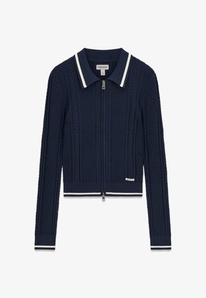 Guess Jeans, PULLOVER MIT REISSVERSCHLUSS - Gilet - blau