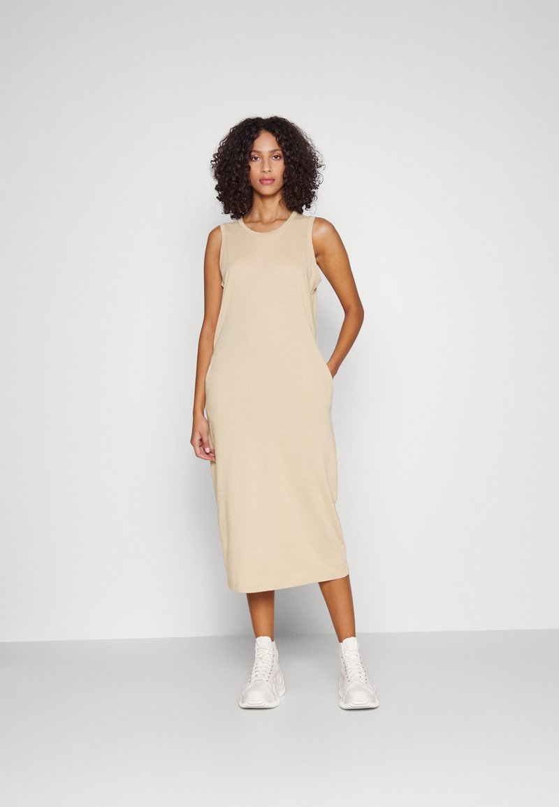 Vero Moda Tall VMCELENA CALF DRESS Jersey dress irish cream/beige