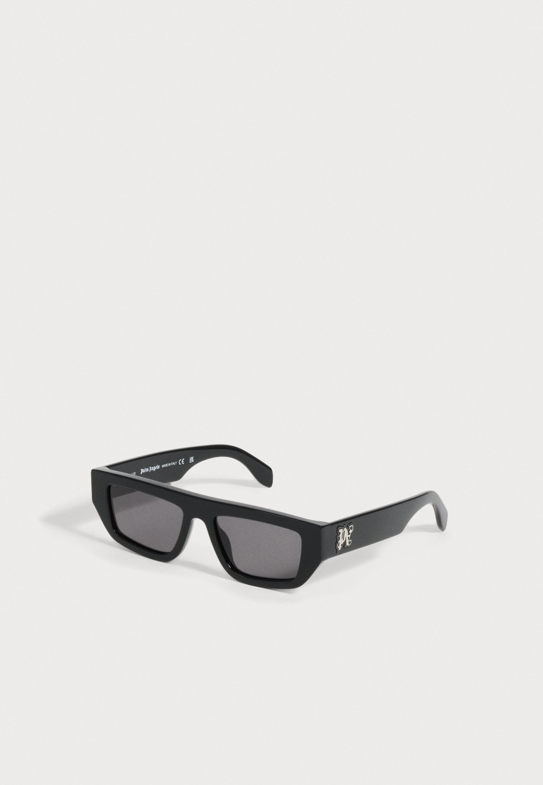 NWT Palm Angels Palm Black Rectangular Logo Sunglasses - White/Black Palm Angels Angel Sunglasses Black - US main image 3