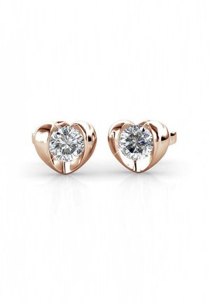 SIMPLY LOVE - Orecchini - couleur or rose cristal