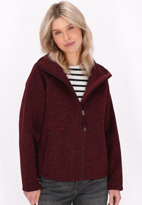 Fleecejacke - burgundy melange