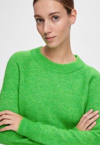 Selected Femme SLFLULU LS O-NECK B NOOS - Trui - classic green