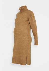 SUNN HIGH NECK DRESS - Vestido de malha - indian tan
