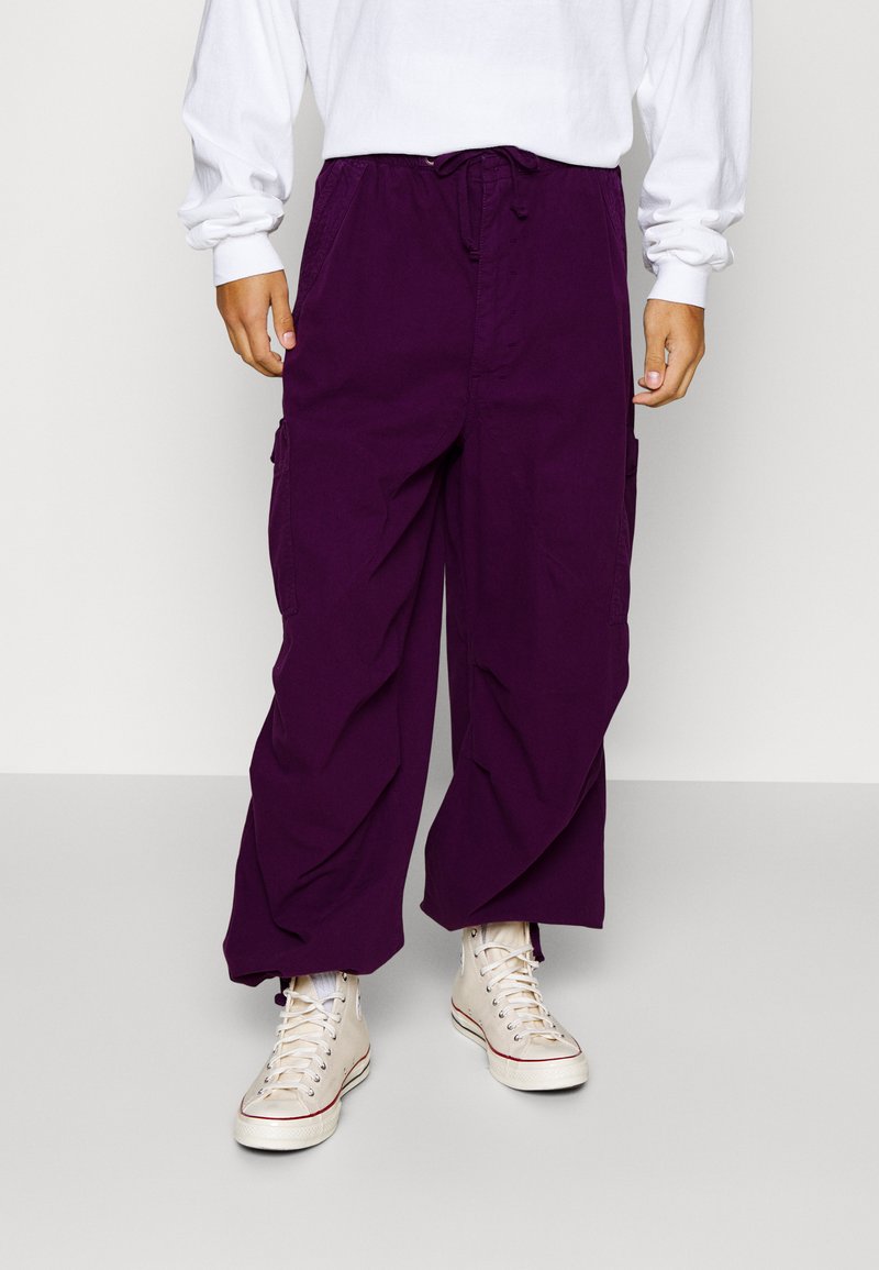 Jaded London OVERSIZED PARACHUTE PANTS Pantalon cargo dark purple