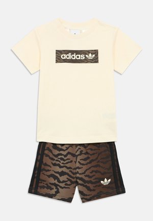 INFANT UNISEX SET - Shorts - cream white/night brown