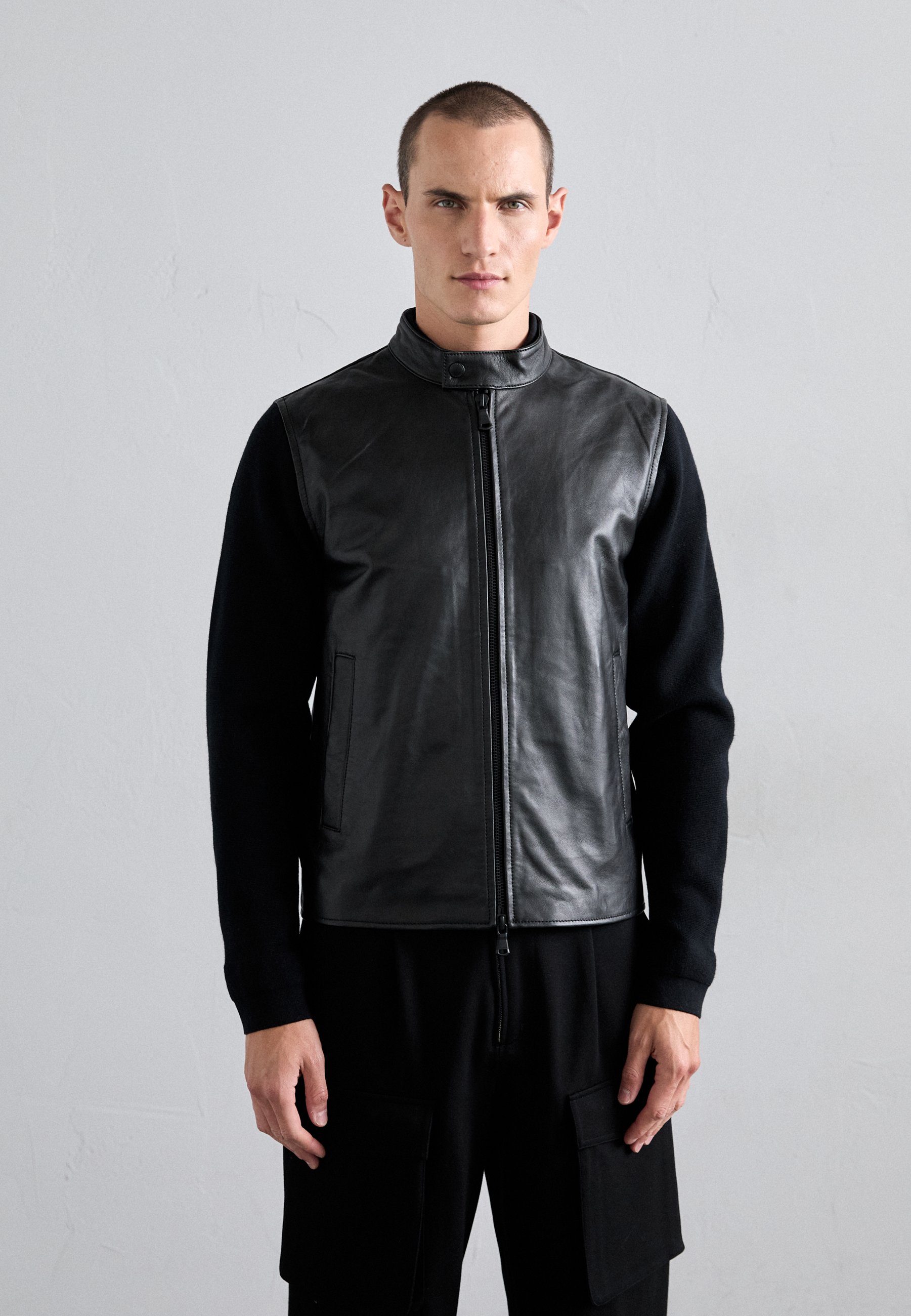 J.LINDEBERG WADE HYBRID JACKET - Leather jacket - black