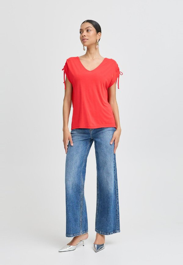 BYPERL - Basic T-shirt - flame scarlet4