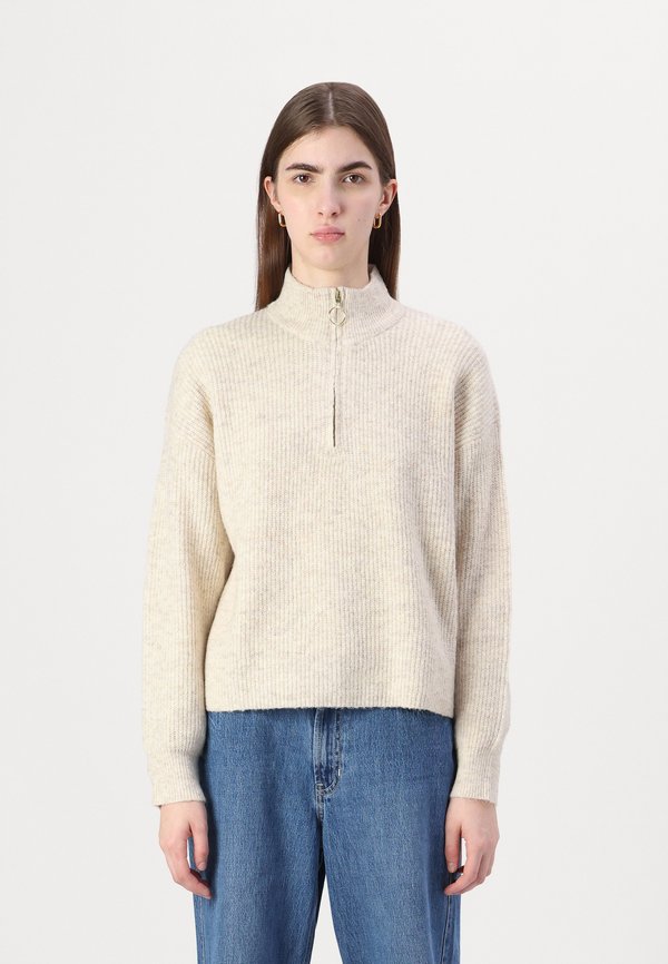 TOKYO SOLID ZIP  - Jumper - pumice stone