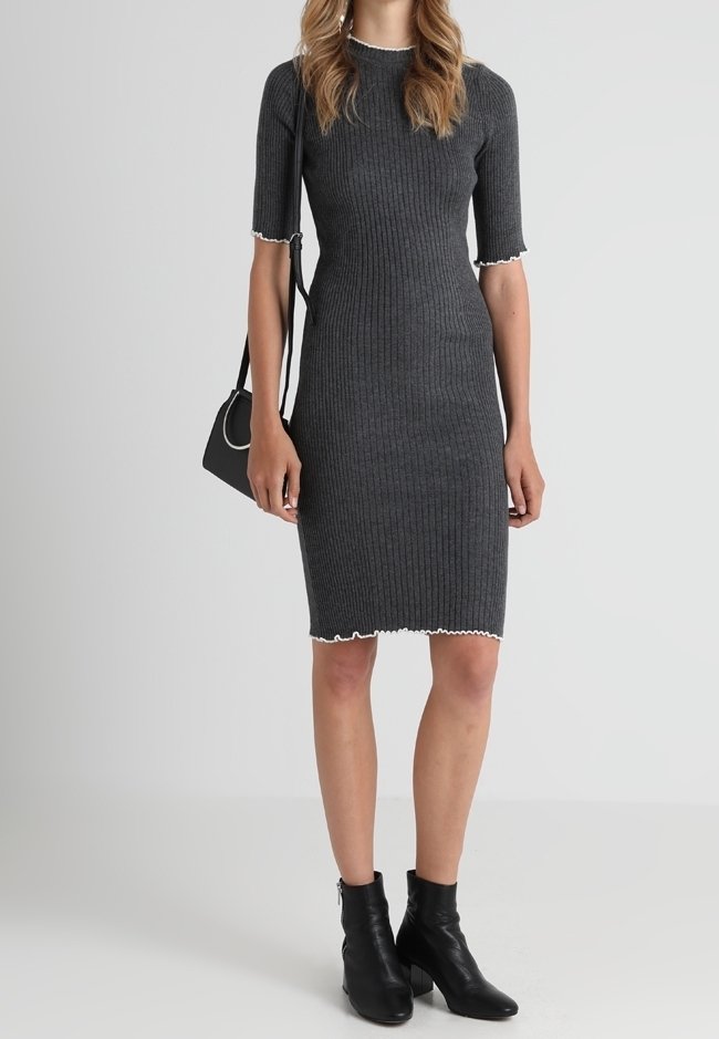 slim fit dress slacks Dorothy Perkins Grey Dress 12