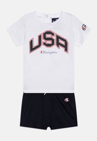 Champion - RETRO SPORT SLEEVE UNISEX SET - Triko s potiskem - white/navy Miniatura obrázku 1