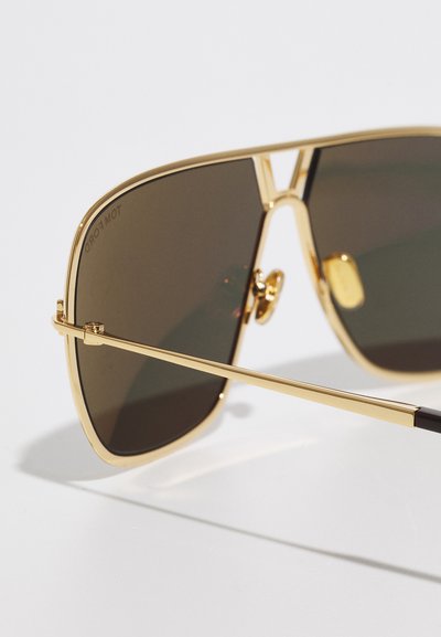 Tom Ford STAVROS UNISEX - Slnečné okuliare - gold-coloured/green