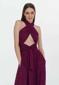NAOKO Žerzejové šaty - dark purple