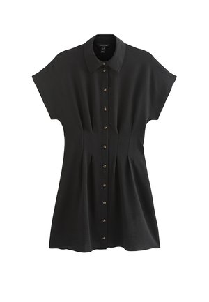 New Look, SHORT SLEEVE MINI SHIRT DRESS - Vestido camisero - black