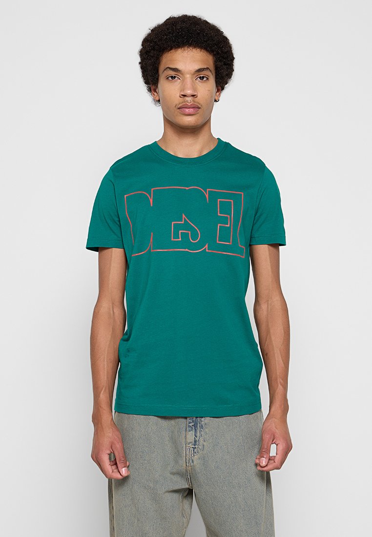 Diesel T-shirt print groen