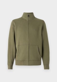 ESSENTIAL STAND COLLAR - Mikina so zipsom - battle green