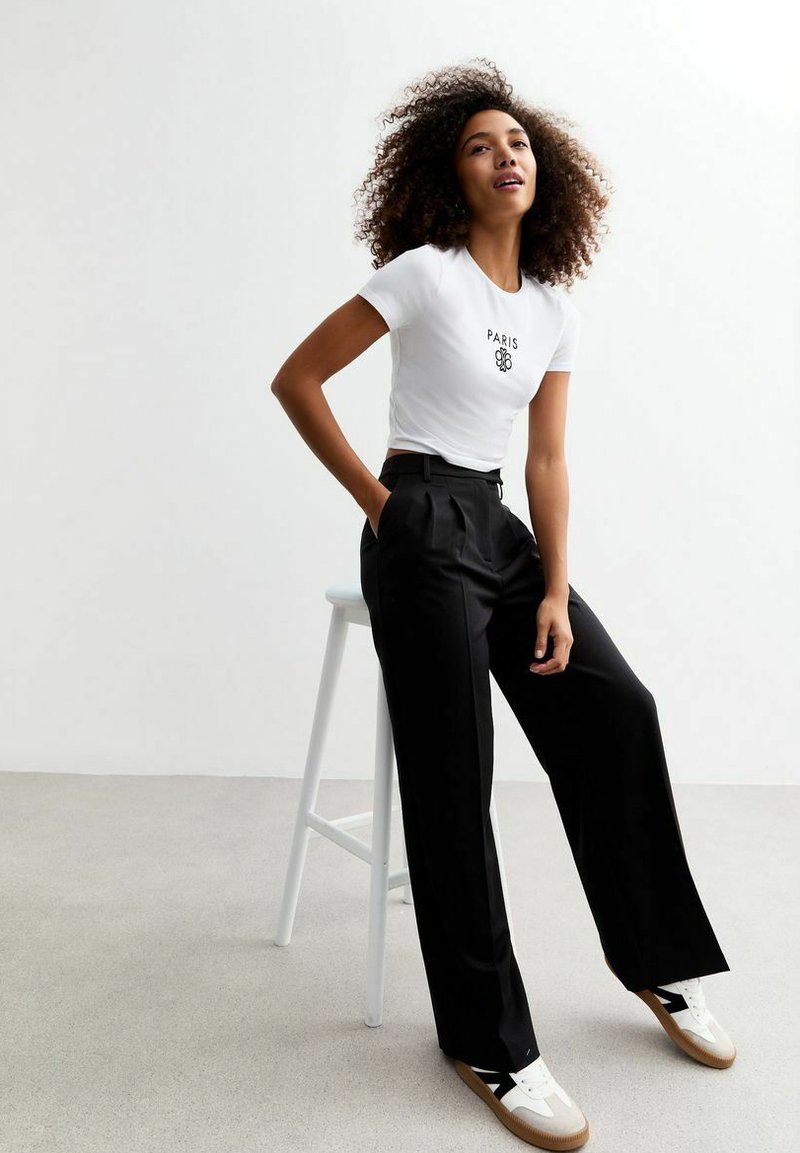 Wide Leg Pantalon Classique Taille Haute Anthracite FEMME Taille Haute Jambes Larges 3193489 DeFacto